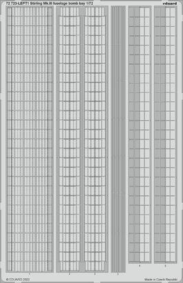 Eduard 1/72 Stirling Mk. III fuselage bomb bay Photo etched parts