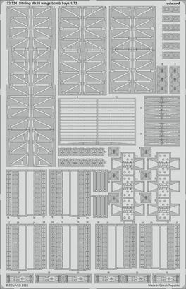 Eduard 1/72 Stirling Mk. III wings bomb bays Photo etched parts