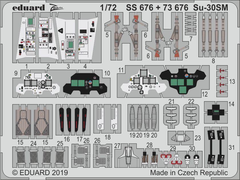 Eduard 1/72 Su-30SM Photo-etch set (Zvezda)