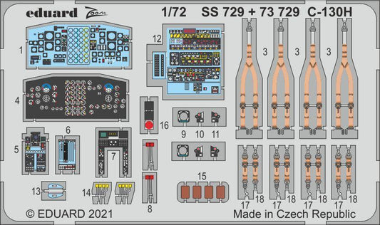 Eduard 1/72 C-130H interior Photo etched parts