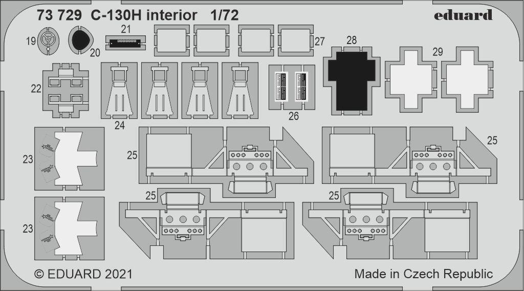 Eduard 1/72 C-130H interior Photo etched parts