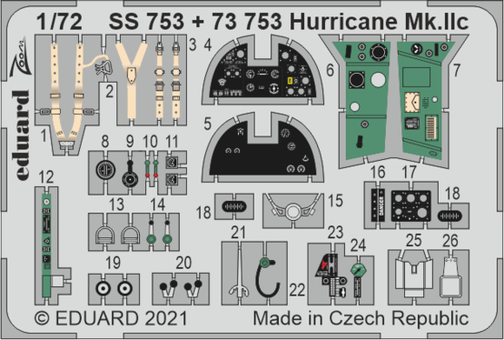 Eduard 1/72 Hurricane Mk. IIc Photo etched parts