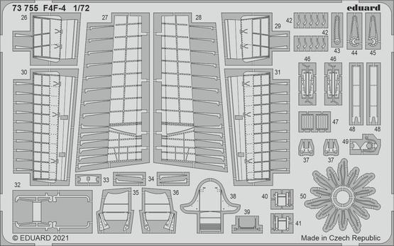 Eduard 1/72 F4F-4 (Arma Hobby) Colour Photo Etch Set