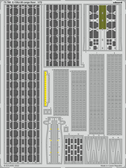 Eduard 1/72 C-130J-30 cargo floor Photo etched set for Zvezda