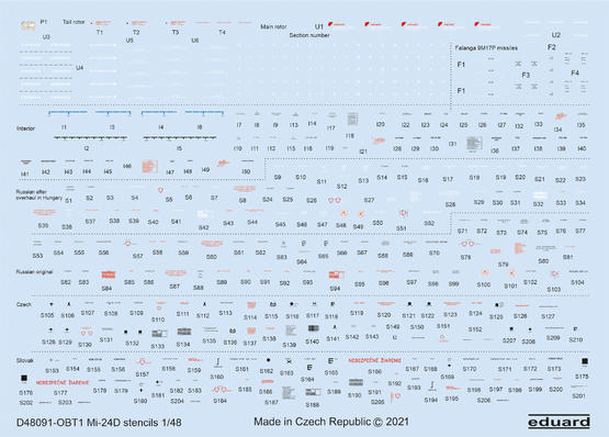 Eduard 1/48 Mi-24D stencils