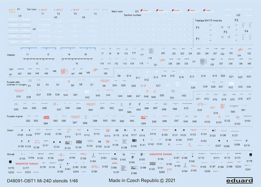 Eduard 1/48 Mi-24D stencils