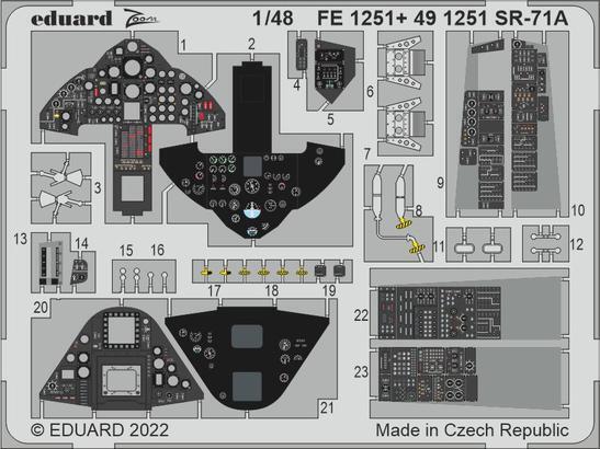 Eduard 1/48 SR-71A (Revell) Colour Photo Etch Set