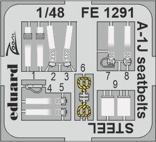 Eduard 1/48 A-1J Skyraider seatbelts Steel Photo etched parts