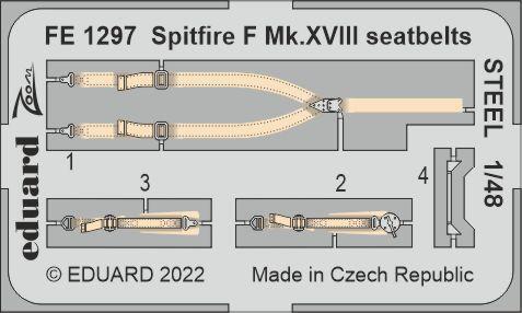 Eduard 1/48 Spitfire F Mk.XVIII seatbelts Steel Photo etched parts