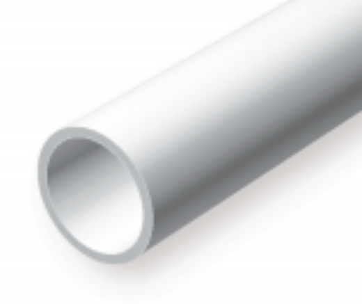 Evergreen White Polystyrene Tube 0.500 x 14" / 12.7mm x 36cm (2)