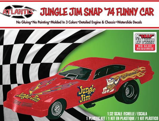 Atlantis 1/32 Snap Jungle Jim Vega Funny Car Plastic Model Kit