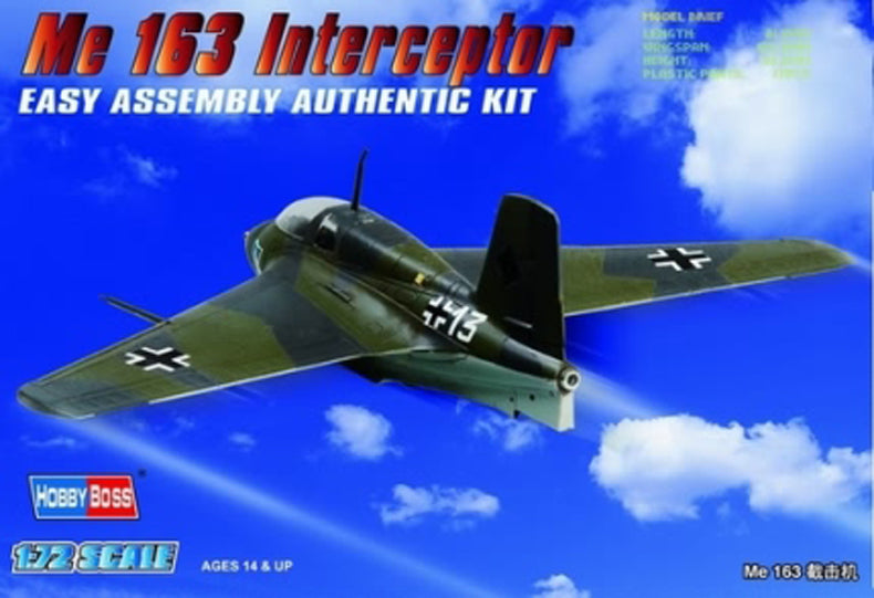 HobbyBoss 1/72 Germany Me163 Fighter Plastic Model Kit