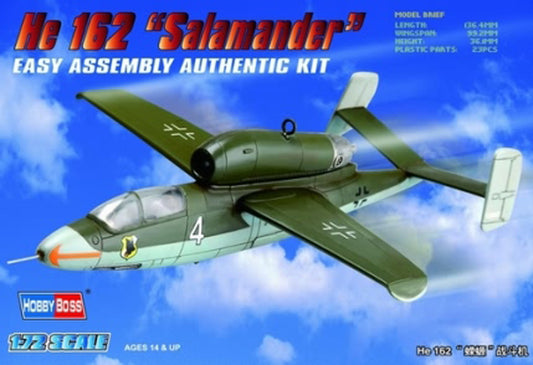 HobbyBoss 1/72 He162 “Salamander” Plastic Model Kit