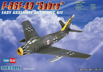 HobbyBoss 1/72 F-86F-40 “Sabre” Fighter Plastic Model Kit