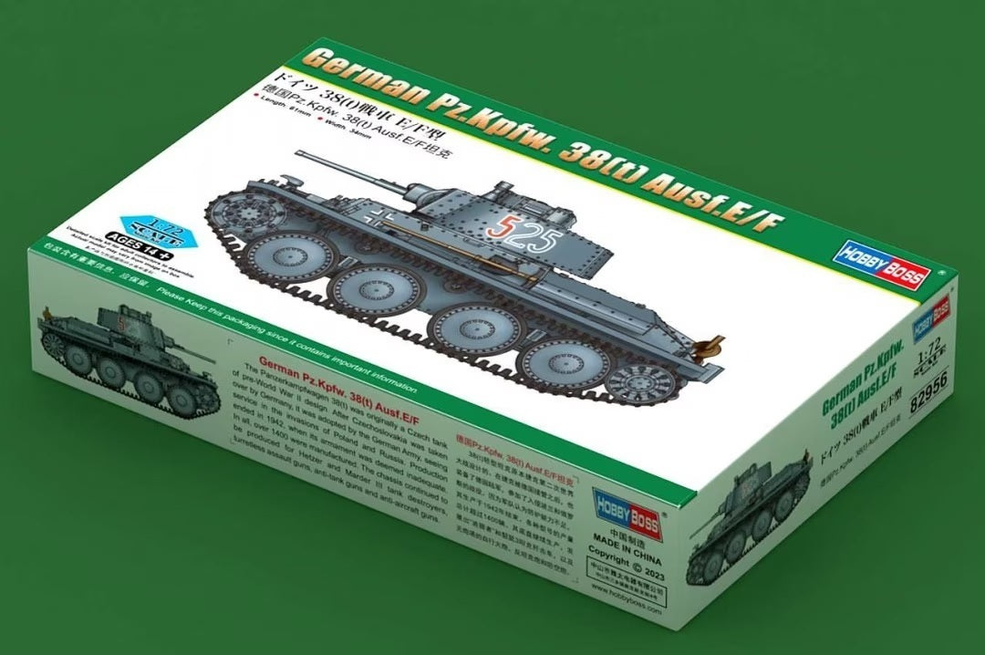 HobbyBoss 1/72 German Pz.Kpfw. 38(t) Ausf.E/F Plastic Model Kit