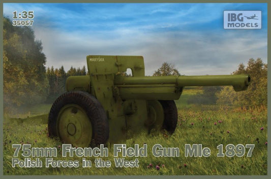 IBG 1/35 75mm French Field Gun Mle 1897 - Polish Forces in the West Plastic Model Kit