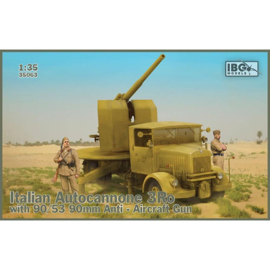 IBG 1/35 Italian Autocannone 3RO with 90/53 90mm AA Gun Plastic Model Kit