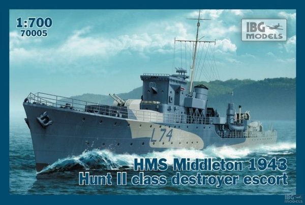 IBG 1/700 HMS Middleton 1943 Hunt II class destroyer Plastic Model Kit