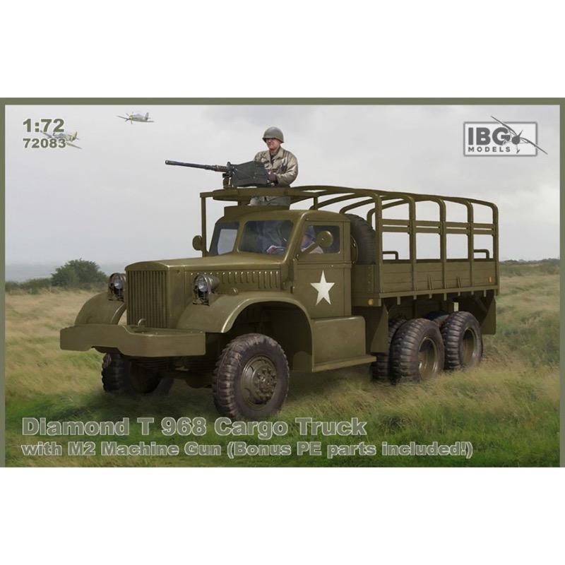 IBG 1/72 Diamond T 968 Cargo Truck with M2 Gun Plastic Model Kit