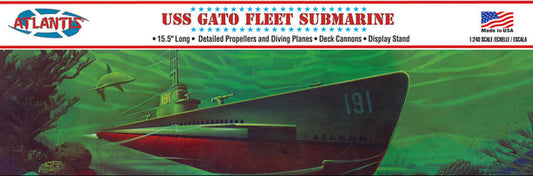 Atlantis 1/240 WWII Gato Class Fleet Submarine Plastic Model Kit