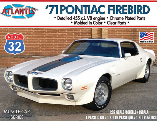 Atlantis 1/32 1971 Pontiac Firebird Route 32 Plastic Model Kit