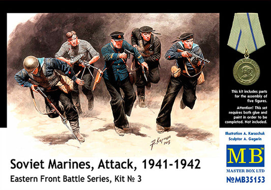 Master Box 1/35 Soviet Marines, Attack, 1941-1942. Eastern Front Battle Series, Kit No.3