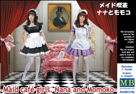 Master Box 1/35 Maid café girls. Nana and Momoko Plastic Model Kit