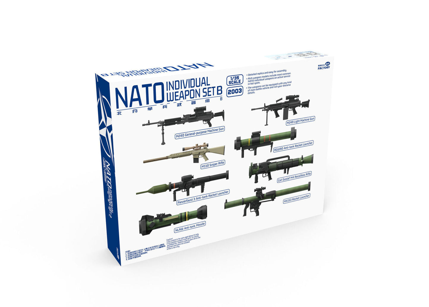 Magic Factory 1/35 NATO Individual Weapon Set B Plastic Model Kit