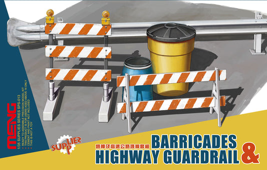 Meng 1/35 Barricades & Highway Guardrail Plastic Model Kit