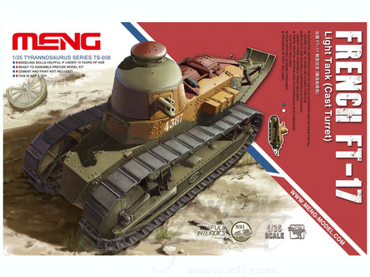 Meng 1/35 French FT-17 Light Tank (Cast Turret) Plastic Model Kit