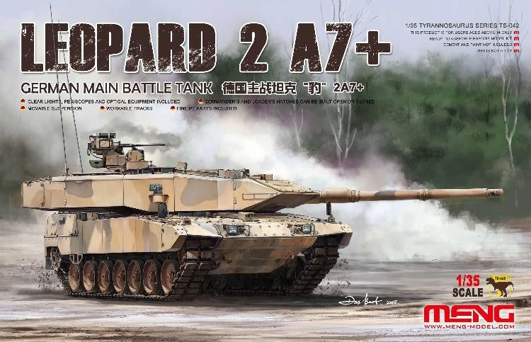 Meng 1/35 German Main Battle Tank Leopard 2A7+ Plastic Model Kit