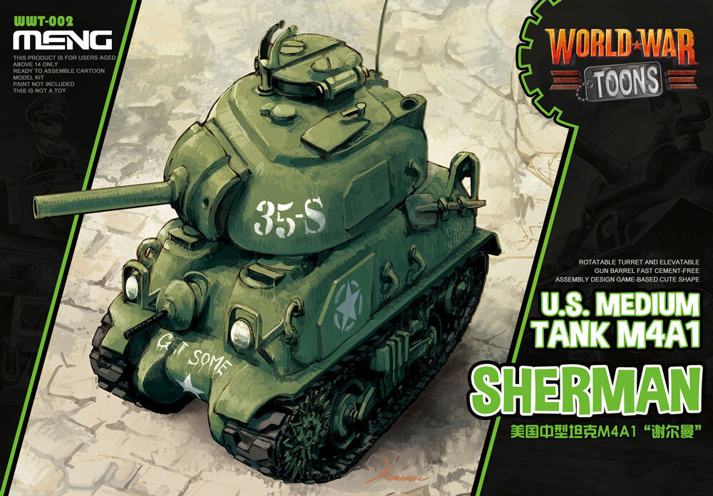 Meng U.S. Medium Tank M4A1 Sherman(Cartoon Model) Plastic Model Kit