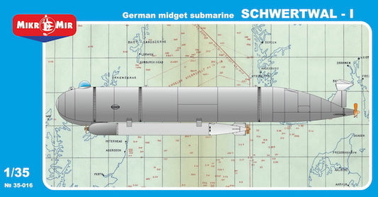 Micromir 1/35 German midget submarine SCHWERTWAL-I Plastic Model Kit