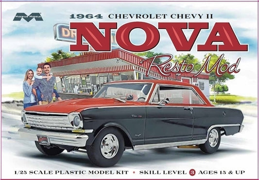 Moebius 1/25 1964 Chevy II Nova Resto Mod Plastic Model Kit