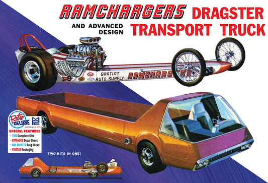 MPC 1/25 Ramchargers Dragster & Transporter Truck Plastic Model Kit