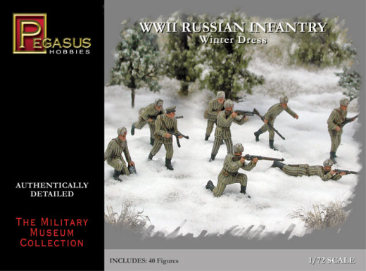 Pegasus 1/72 WWII Russian Infantry Winter Dress (40 piece set)