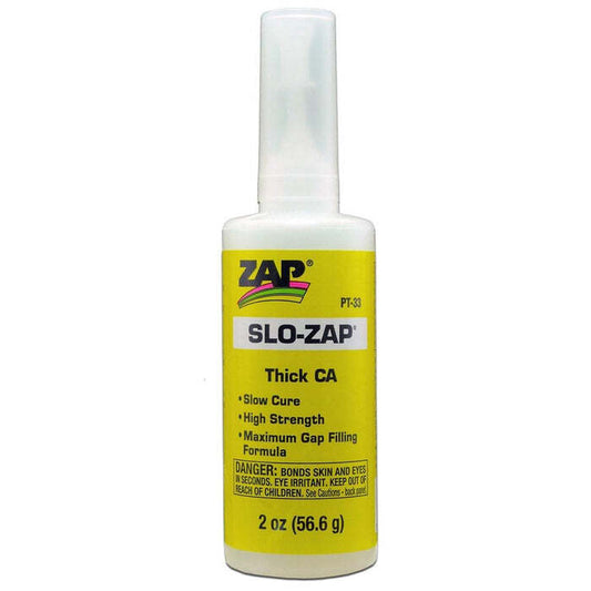 Zap-A-Gap Slo-Zap Thick Cyanoacrylate (Yellow) 2oz/56.6g