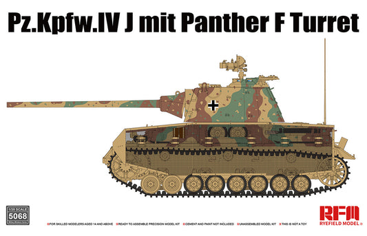 Ryefield 1:35 Pz.Kpfw.IV J w/ Panther F Turret Plastic Model Kit