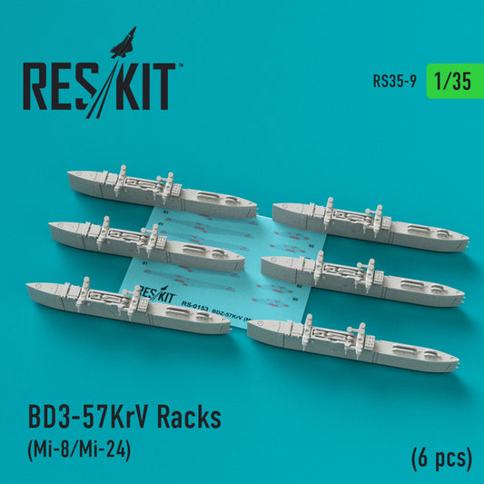 Res/Kit 1:35 BD3-57KRV Racks (Mi-8/Mi-24) 6 Pieces