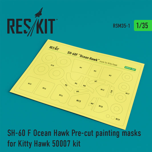 Res/Kit 1:35 SH-60 F Ocean Hawk Painting Mask for Kitty Hawk Kit