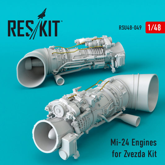 Res/Kit 1:48 Mi-24 Engines for Zvezda Kit