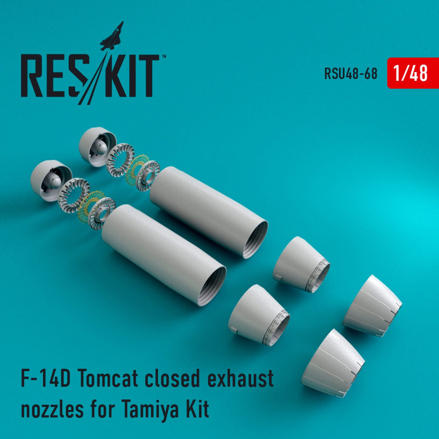 Res/Kit 1:48 F-14D Tomcat Closed exhaust nozzles for Tamiya Kit