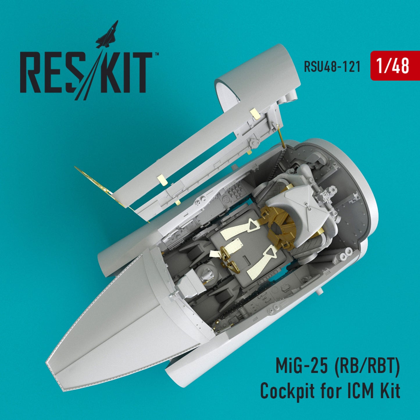 Res/Kit 1:48 MiG-25 (RB/RBT) Cockpit for ICM kit