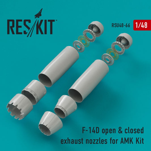 Res/Kit 1:48 F-14D closed & open exhaust nozzles for AMK Kit