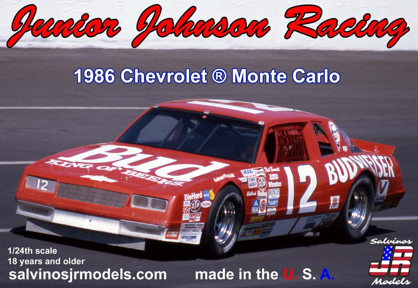 Salvinos J R JJMC1986NB 1/24 Junior Johnson 1986 Chevrolet Monte Carlo driven by Neil Bonnet