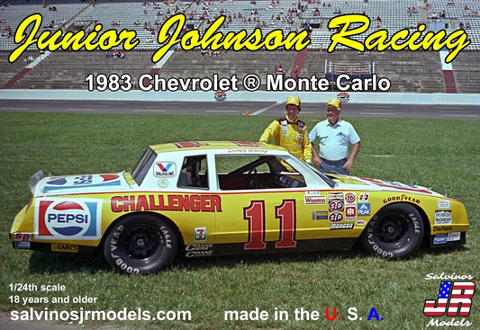 Salvinos J R 1/24 Junior Johnson Racing 1983 Chevrolet Monte Carlo Plastic Model Kit