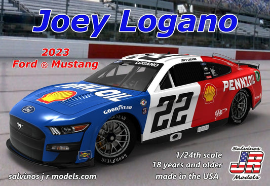 Salvinos J R 1/24 Team Penske 2023 Joey Logano Ford Mustang "Throwback" Plastic Model Kit