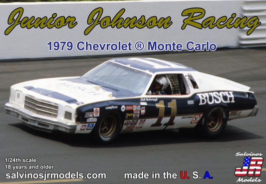 Salvinos J R 1/25 Junior Johnson Racing 1979 Chevrolet Monte Carlo Driven by Cale Yarborough Plastic Model Kit