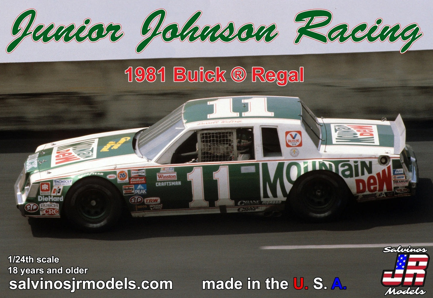 Salvinos J R 1/24 Junior Johnson Racing 1981 Buick Driven by Darrell Waltrip Plastic Model Kit