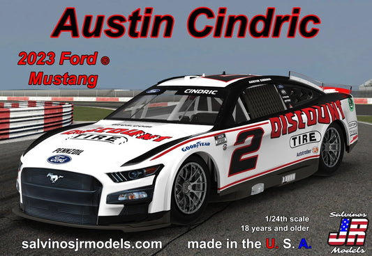 Salvinos J R 1/24 Team Penske 2023 Austin Cindric  Ford Mustang Primary Plastic Model Kit